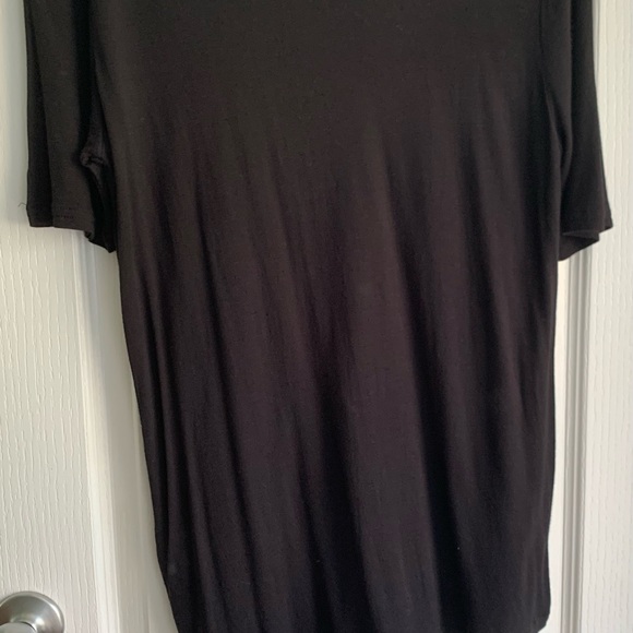 Women’s Large Cheap Monday Black Long Tee Shirt Dress Cover Up Black - Picture 2 of 3